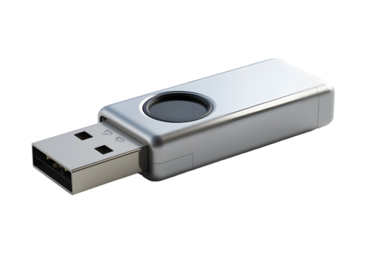 Silver USB Flash Drive - Metal Memory Stick | Portable Data Storage | Computer USB Drive | Digital Storage Device | Flash Memory