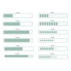 Loading bar,loading icon for mobile app, ui and website,web navigation templates, progress bar.,vector isolated on transparent background

