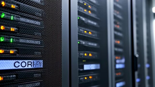 Server Racks with Lights