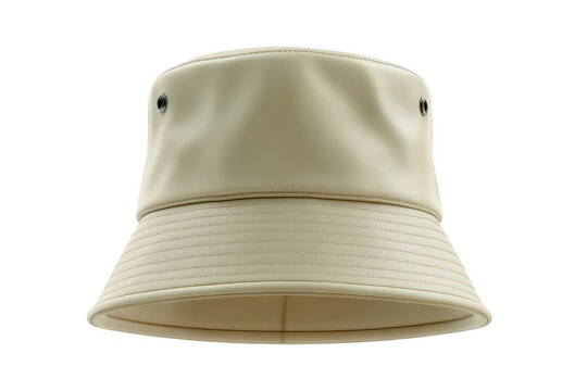 Cream bucket hat, front view
