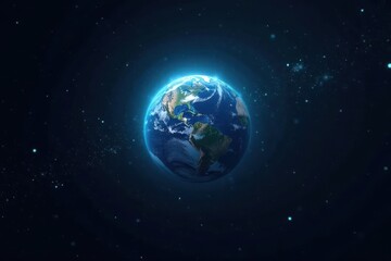 Obraz premium Pale blue dot, Earth against black backdrop of stars , world, gravitational lensing, stellar