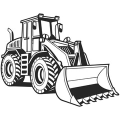 Naklejka premium Heavy construction loader vehicle heavy equipment machinery