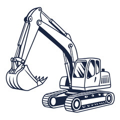 Heavy machinery excavator digging construction vehicle