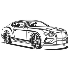Naklejka premium Luxury Coupe Sports Car luxury car automotive