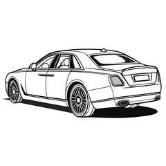 Obraz premium Luxury sedan with sunroof luxury car automotive