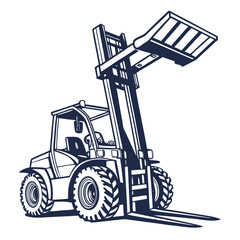Heavy duty forklift lifting platform construction industrial © MST CHIN BANU BEGUM