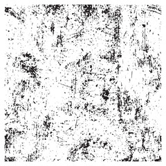 Monochrome texture composed of irregular graphic elements. Distressed uneven grunge background.