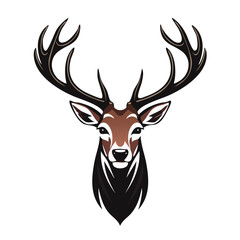 Elegant Deer Silhouette Vector Icon for Wildlife, Forest Animal, Hunting, and Nature Design Projects in Minimal Style