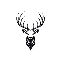 Elegant Deer Silhouette Vector Icon for Wildlife, Forest Animal, Hunting, and Nature Design Projects in Minimal Style