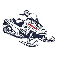Snowmobile vehicle with sharp design winter transportation