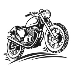 Vintage motorcycle speed graphic black and white