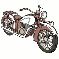 Fototapeta premium Vintage motorcycle with sidecar motorbike retro