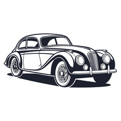 Vintage coupe automobile silhouette vintage car classic car