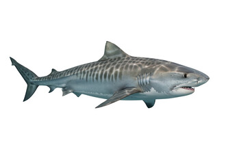 Obraz premium Isolated Tiger Shark Detailed Marine Predator