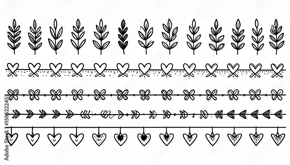 Poster flat boho pattern with geometric design