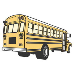 Yellow school bus with black accents and windows transportation vehicle