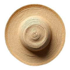 Fototapeta premium A straw hat isolated on transparent background