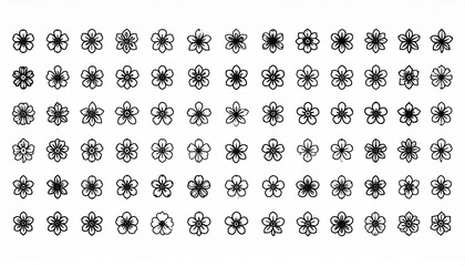 Black and white flower seamless abstract pattern background and backdrop grayscale ornamental design