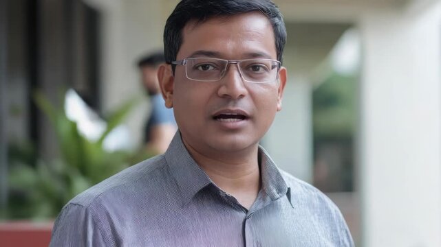 Smiling man with glasses, likely a business professional.