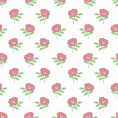 Hand drawn flowers. Seamless background with abstract cute flowers. Vector design ornament for paper; cover; fabric; interior decor; textile; fabric; wallpaper; surface design; label; packaging