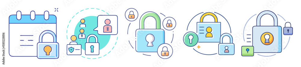 Poster Abstract depiction of data protection and security in various application settings
