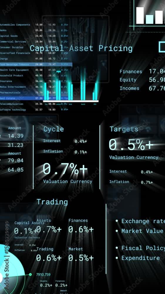 Aufkleber animation of digital data processing over black background