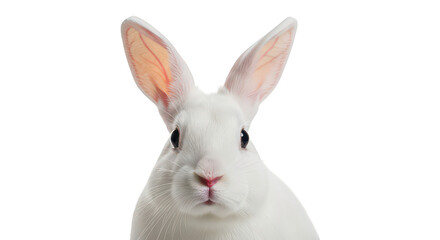 Obraz premium Adorable White Rabbit Closeup