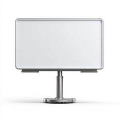 Blank White Advertising Billboard Sign Mockup Isolated on White Background Perfect for your design projects
