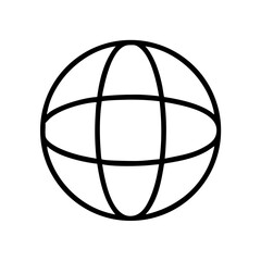 Globe wireframe illustration with interconnected lines and edges  