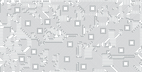 Fototapeta na wymiar Seamless technology motherboard connection background.