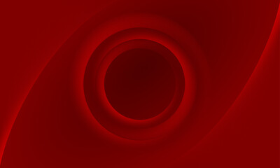 Futuristic elegant minimal red background–Modern curve line vector for banner, poster, web, seminar, campaign, business, corporate–Abstract circular shape 3D pattern background with line stripe