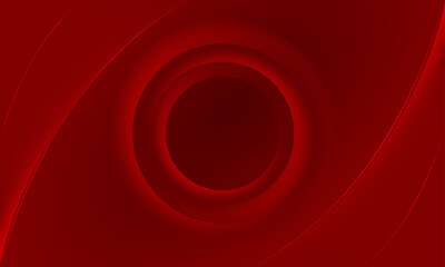 Modern curve line luxury vector for banner, poster, web, seminar, campaign, business, corporate–Abstract circular 3D pattern background with line stripes–Elegant minimal futuristic red background
