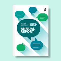 말풍선이 있는 모던한 표지 디자인, 브로셔 애뉴얼 리포트 리플렛 전단지 - Modern cover design with speech bubbles for brochures, annual reports, leaflets, flyers