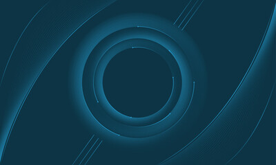 Modern curve line luxury vector for banner, poster, web, seminar, campaign, business, corporate–Abstract circular shape 3D pattern background with line stripes-Futuristic minimal blue background