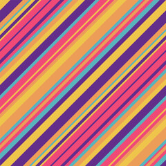 Vibrant diagonal stripes in a cheerful color palette.  Perfect for backgrounds, textiles, or website design.