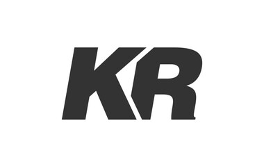 KR Techno Editable Font Logo For Corporate Branding. Bold, Futuristic Design With Unique Typographic Ideas. Minimal Custom Type And Dynamic Letter