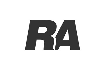RA Techno Editable Font Logo For Corporate Branding. Bold, Futuristic Design With Unique Typographic Ideas. Minimal Custom Type And Dynamic Letter