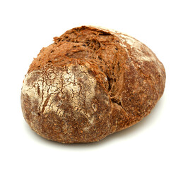 Sourdough leavened round malt bread with various seeds