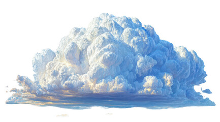 Massive cumulus cloud, light-blue, white, detailed