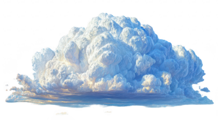 Massive cumulus cloud, light-blue, white, detailed