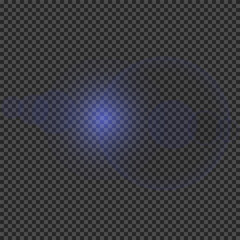 Light effect of blue lens flares