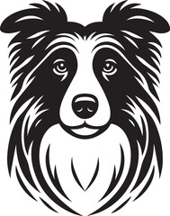 Border Collie Dog Vector – Silhouette 