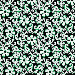 Flower And Paisley Pattern, Background, texture, fabric print,