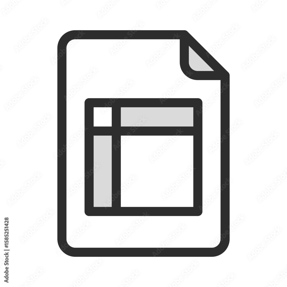 Poster data document icon table spreadsheet chart report symbol