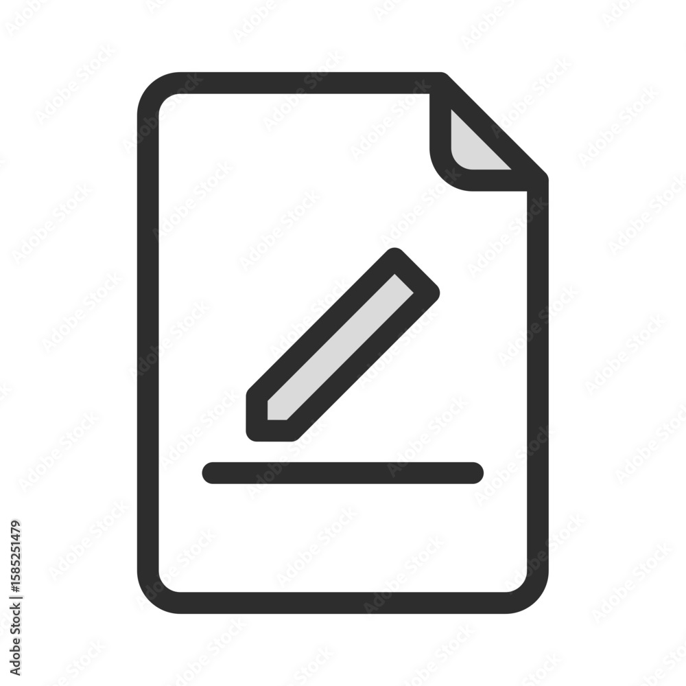 Poster edit document icon writing note file symbol