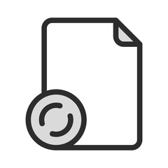 Refresh Document Icon Update Sync File Symbol