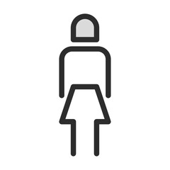 Obraz premium Woman Restroom Toilet Icon Public WC Symbol Sign