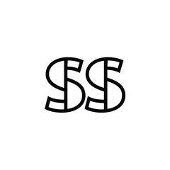 SS monogram logo design letter text name symbol monochrome logotype alphabet character simple logo