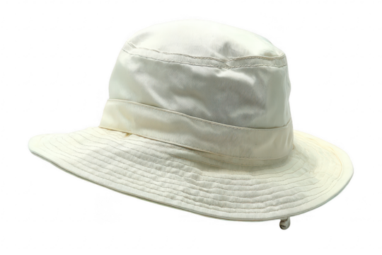 Off-white sun hat, wide brim