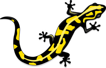 Colorful Yellow-Black Lizard Symbolizing Nature's Beauty